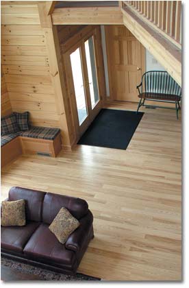 Wood flooring makes a great first impression! Wood flooring in the entryway of a home